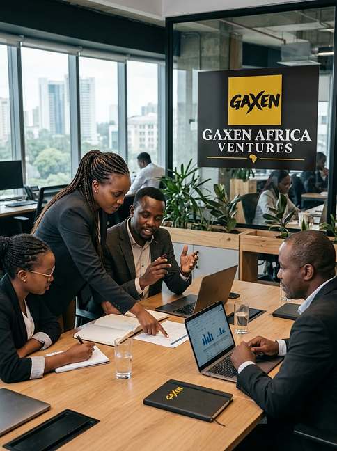 GAXEN founder reviewing operations with colleagues