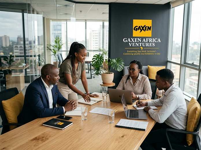 GAXEN team meeting in an open-plan office