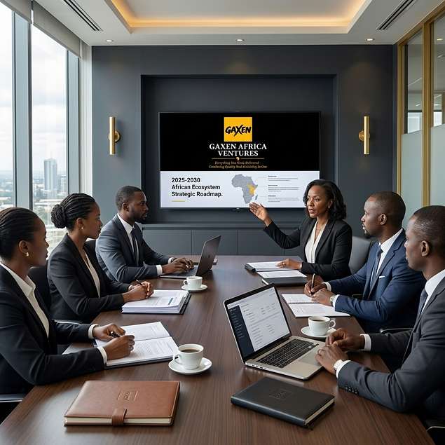 GAXEN strategic roadmap presentation in the boardroom