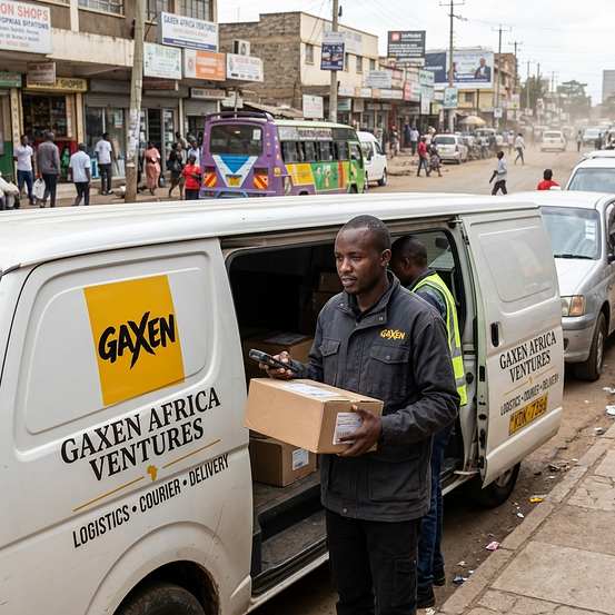 GAXEN team loading a cargo van with supplier goods