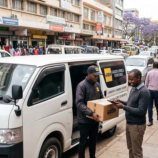 GAXEN team unloading a delivery van for a community programme